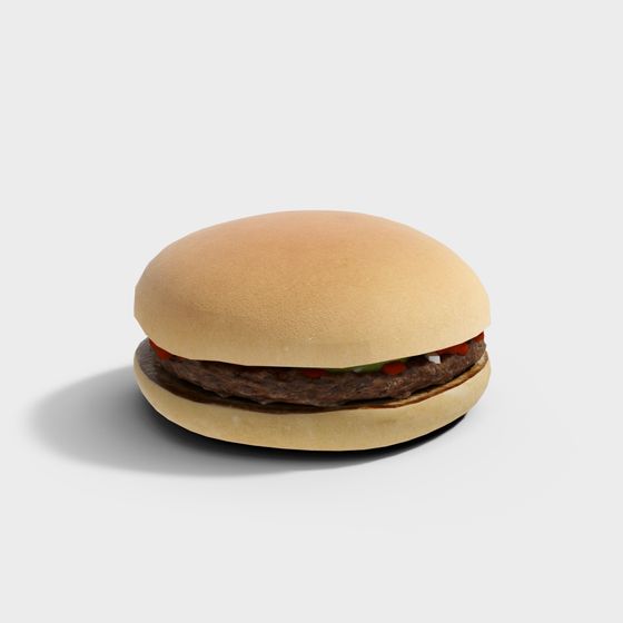 Realistic 3D Burger Model for Creative Projects
