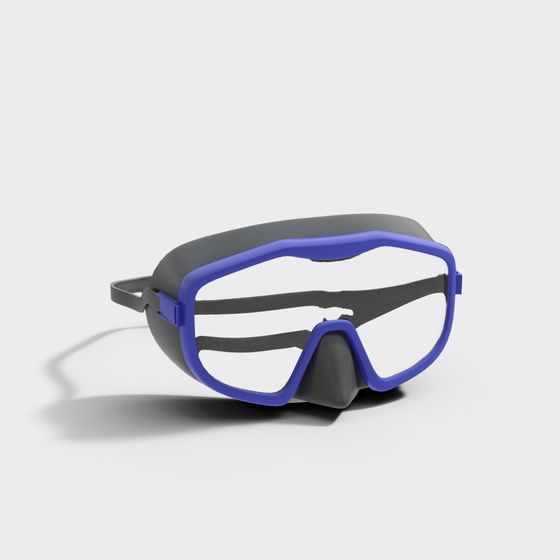 Stylish Low-Poly Diving Goggles 3D model for Aquatic Themes