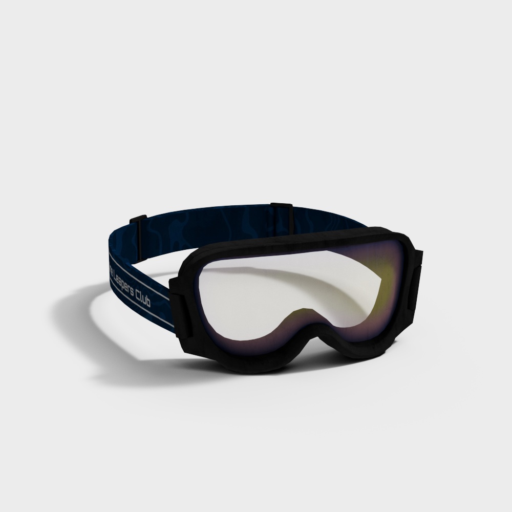 Stylish Low-Poly Ski Goggles 3D model