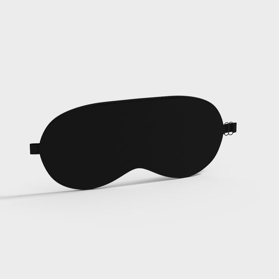 Elegant Black Sleep Mask 3D model for Creative Projects