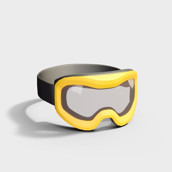 Modern Low Polygon Diving Goggles 3D model