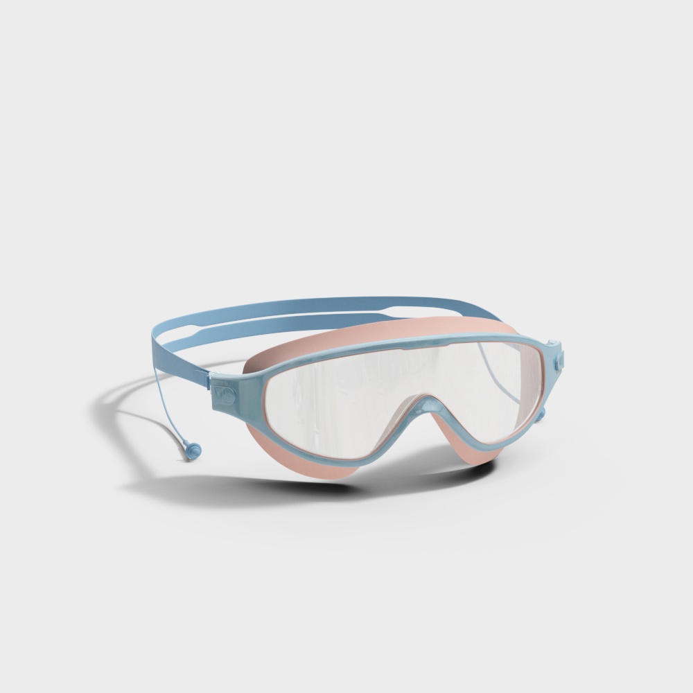 Low-Poly Swimming Goggles 3D model