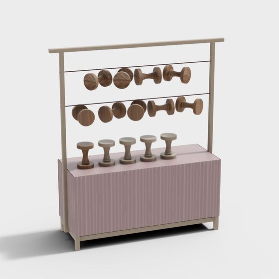 Elegant Wooden Abacus 3D Model