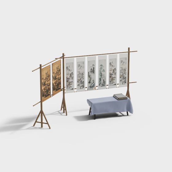 Eastern Elegance Screen 3D model