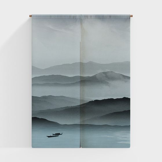 Dreamlike Low Polygon Mountain Lake 3D Model