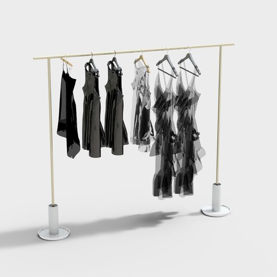 Stylish Minimalist Clothes Hanger 3D model
