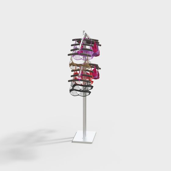 Elegant Lingerie Display Stand 3D model