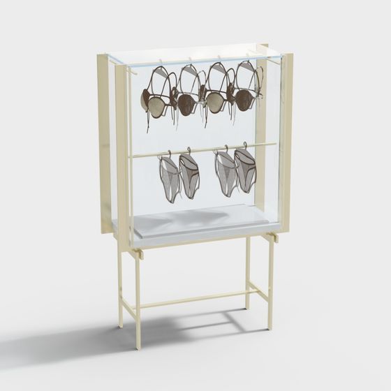 Minimalist Display Cabinet 3D model