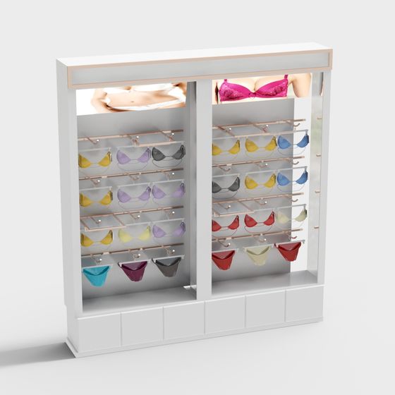 Vibrant Bra Display Cabinet 3D model