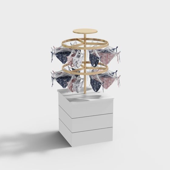 Rotating Lingerie Display Stand 3D model