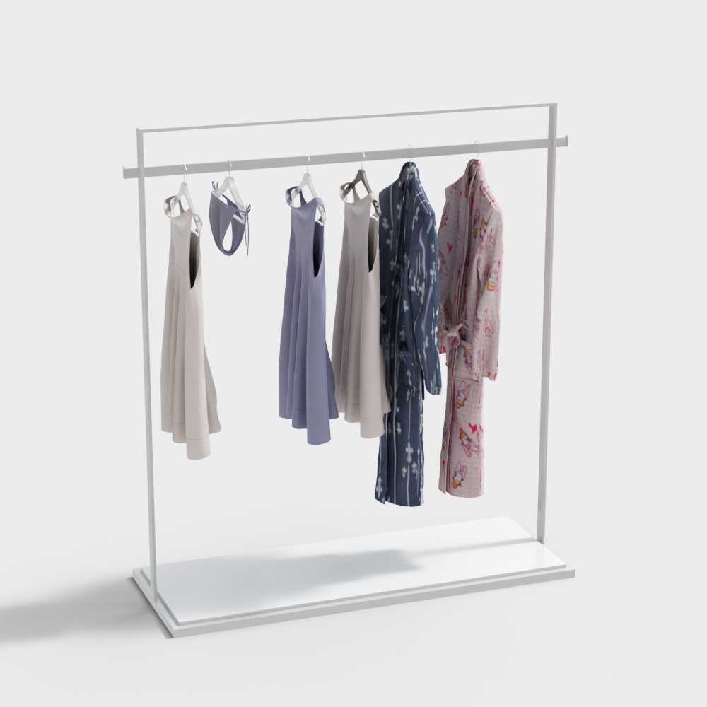 Minimalist Clothing Rack 3D model