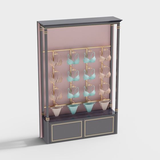 Stylish Lingerie Display Cabinet 3D model