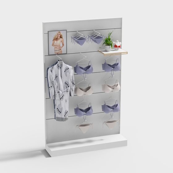 Stylish Lingerie Display Rack 3D model