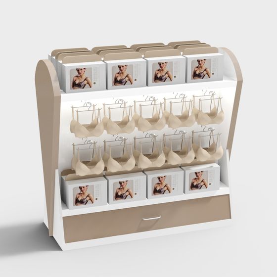 Elegant Lingerie Display Stand 3D model
