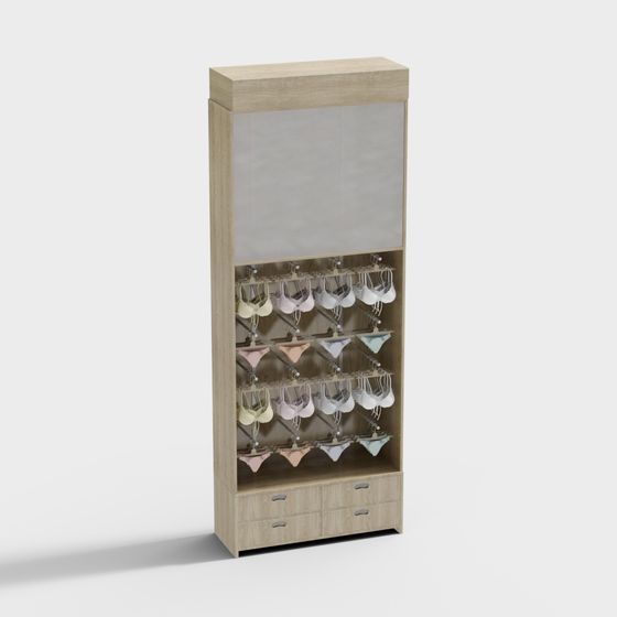 Elegant Lingerie Storage Cabinet 3D model