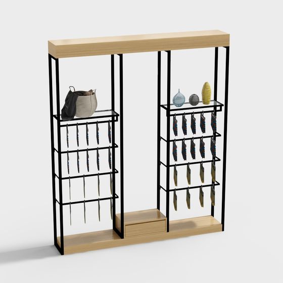 Urban Jewelry Display Rack 3D model