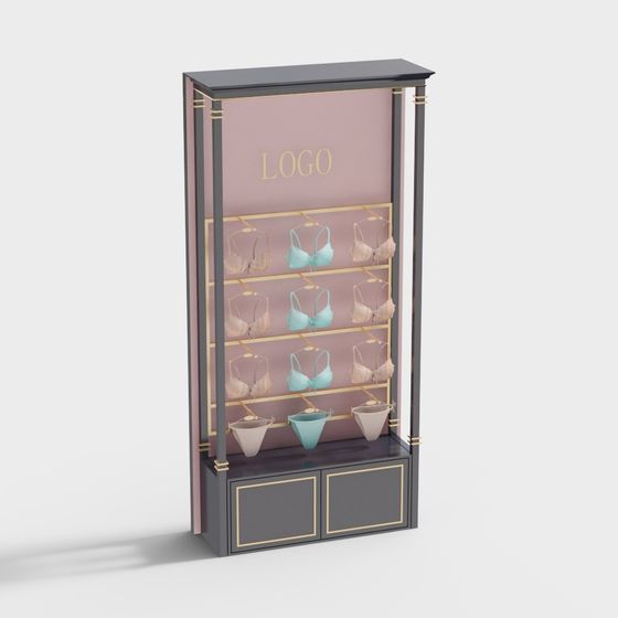 Stylish Lingerie Display Cabinet 3D model