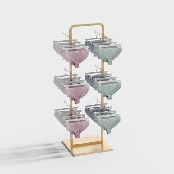 Elegant Lingerie Display Stand 3D model
