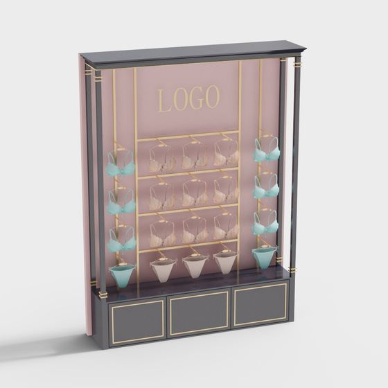 Stylish Lingerie Display Cabinet 3D model