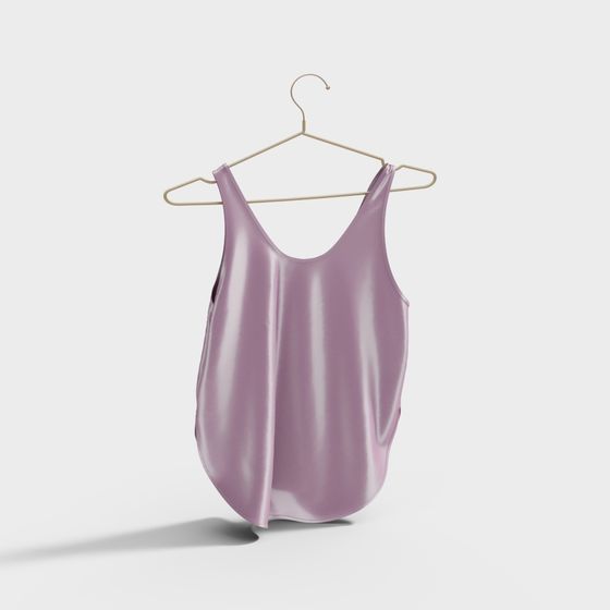 Chic Purple Camisole 3D model for Creative Projects