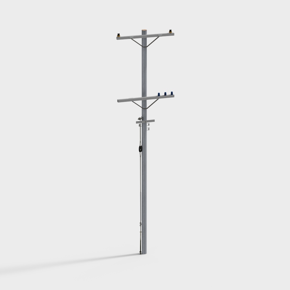Industrial Aesthetic Power Pole 3D Model