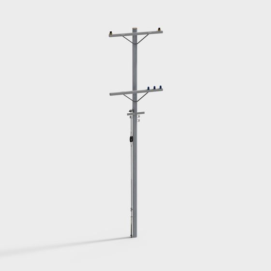 Industrial Aesthetic Power Pole 3D Model