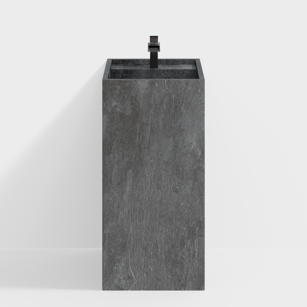 Urban Concrete Sink 3D Model – Low-Poly Modern Design