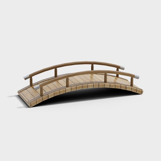 Eastern Bridge 3D model - Traditional Japanese Design
