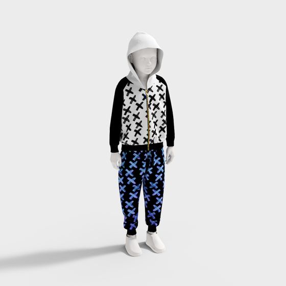 Low Poly Streetwear 3D Model for Creative Projects