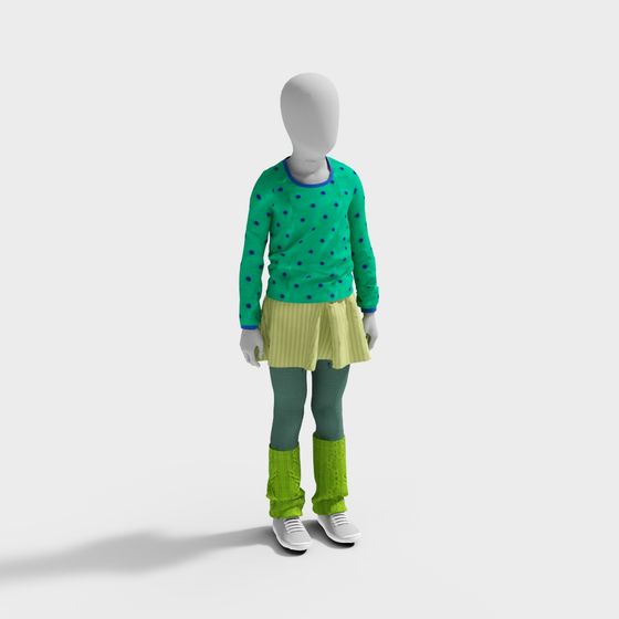 Vibrant Teenage Girl 3D model