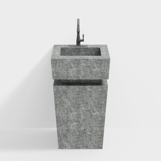 Urban Faucet Column 3D model for Creative Spaces