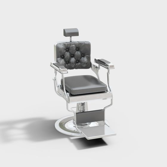 Classic Retro Barber Chair 3D model