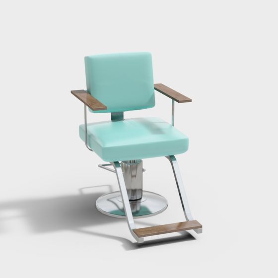 Stylish Low-Polygon Barber Chair 3D model