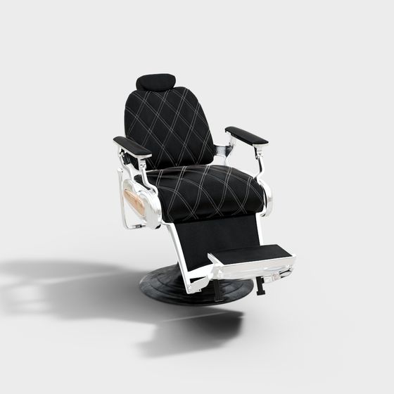 Vintage Barber Chair 3D model for Modern Design