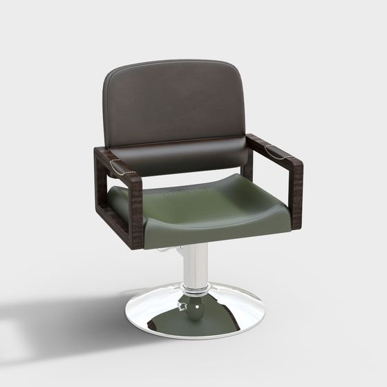 Retro Barber Chair 3D model for Creative Spaces