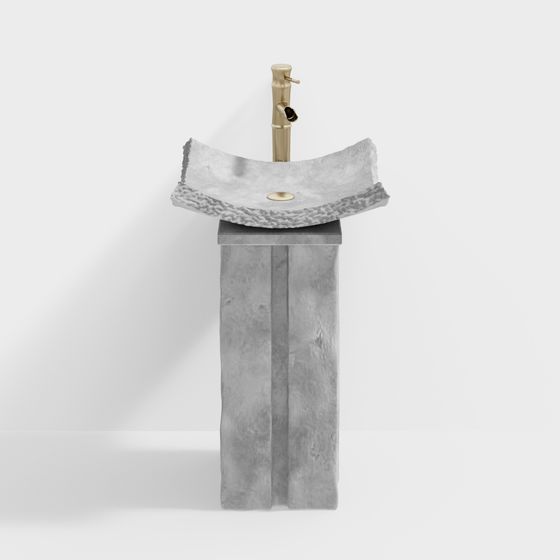Concrete Sink Basin 3D model