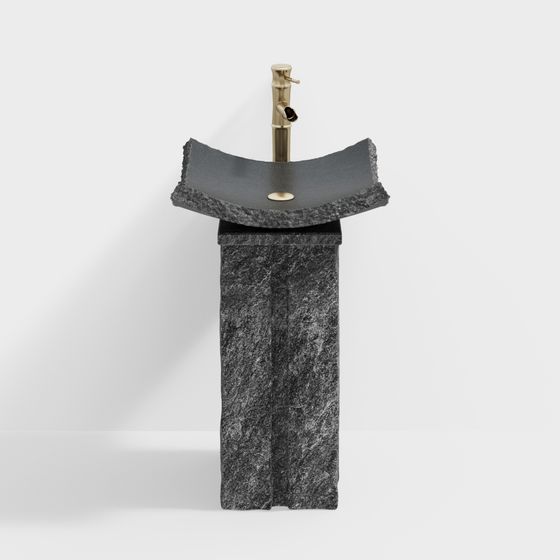 Natural Stone Basin 3D model