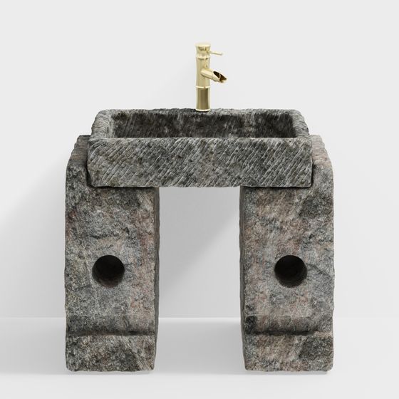 Natural Stone Basin 3D model