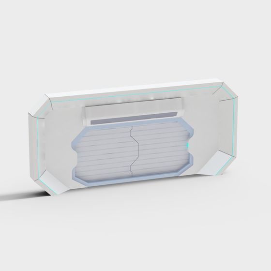 Futuristic Low-Poly Door Frame 3D model for Creative Projects
