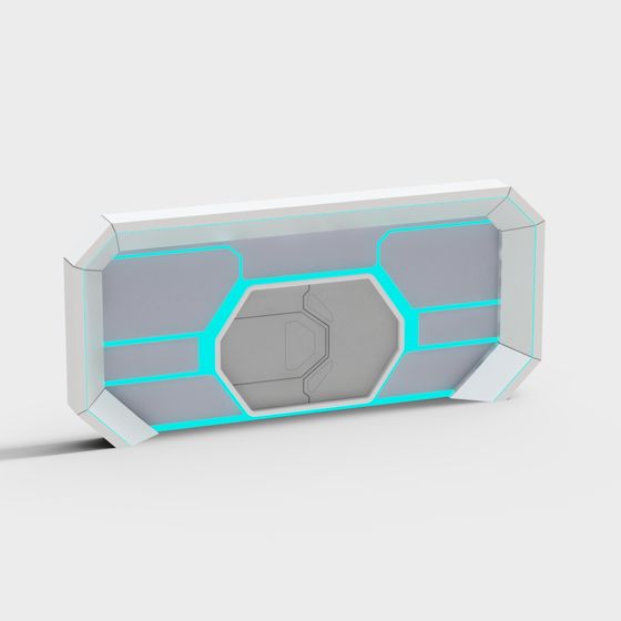 Futuristic Interface Low-Poly 3D model