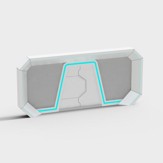 Futuristic Low-Poly 3D Model for Sci-Fi Environments