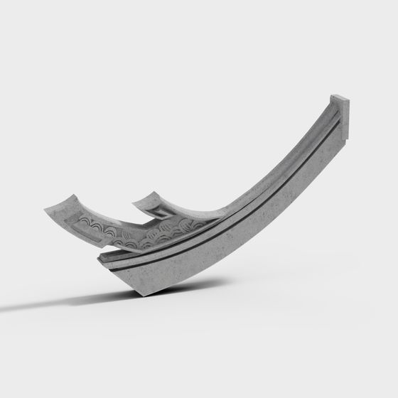 Wavy Bridge Low-Polygon Art 3D Model