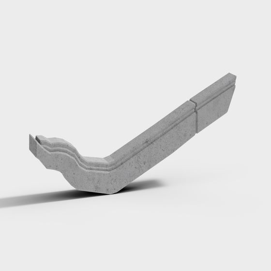 Concrete Corner Beam 3D model