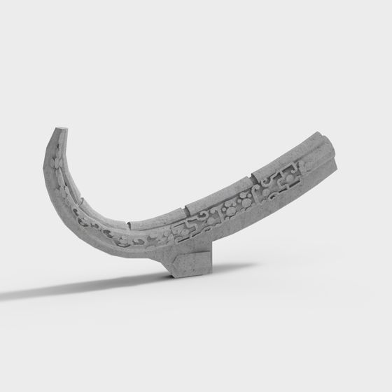Ancient Carved Beam 3D model