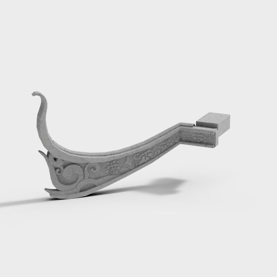 Eastern Dragon Boat 3D model