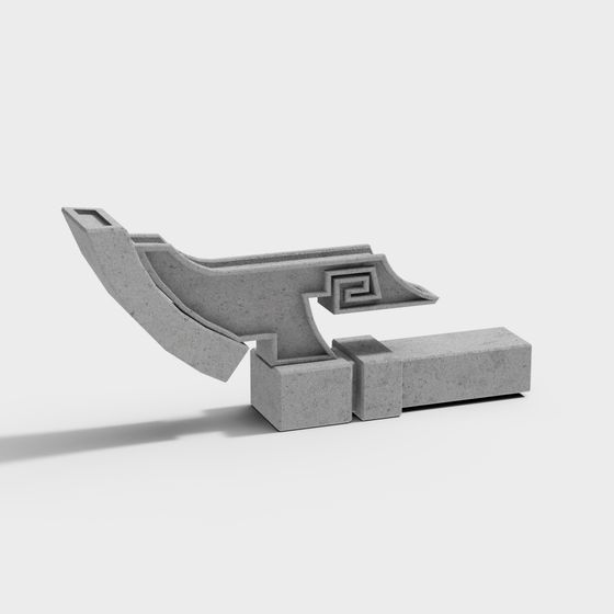 Timeless Concrete Sculpture 3D model