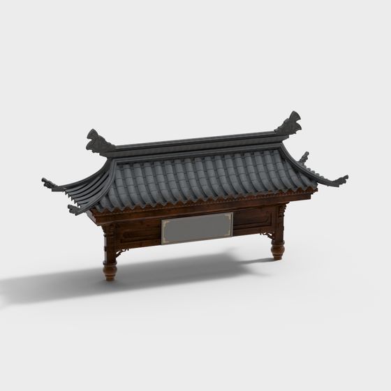 Ancient Charm Pavilion 3D model