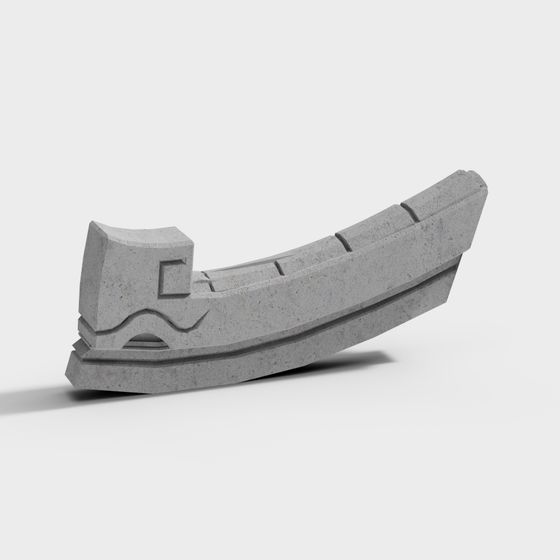 Urban Bridge 3D model in Low-Poly Style