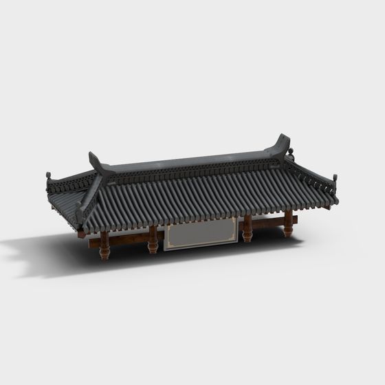 Elegant Traditional Pavilion 3D model