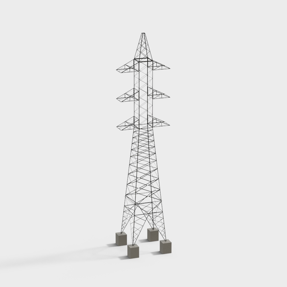 Outdoor high voltage power tower